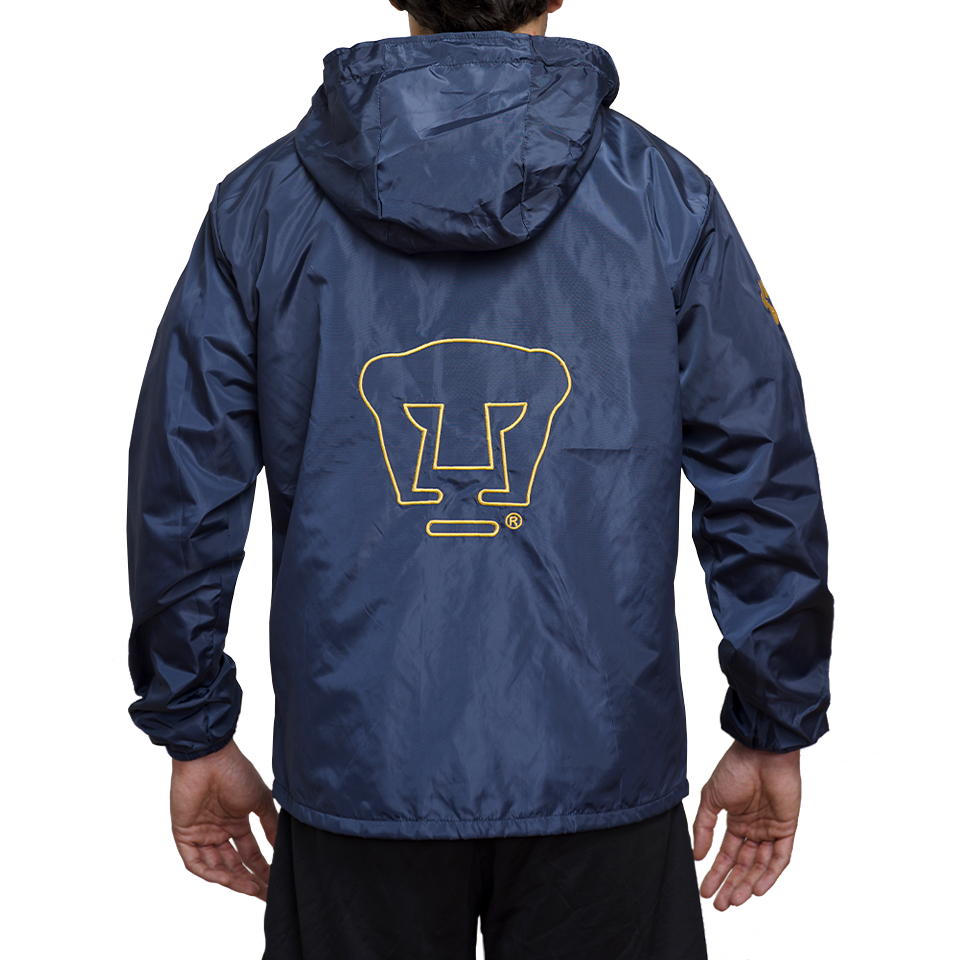 Chamarra UNAM Azul/Oro Rompevientos Sport Hombre
