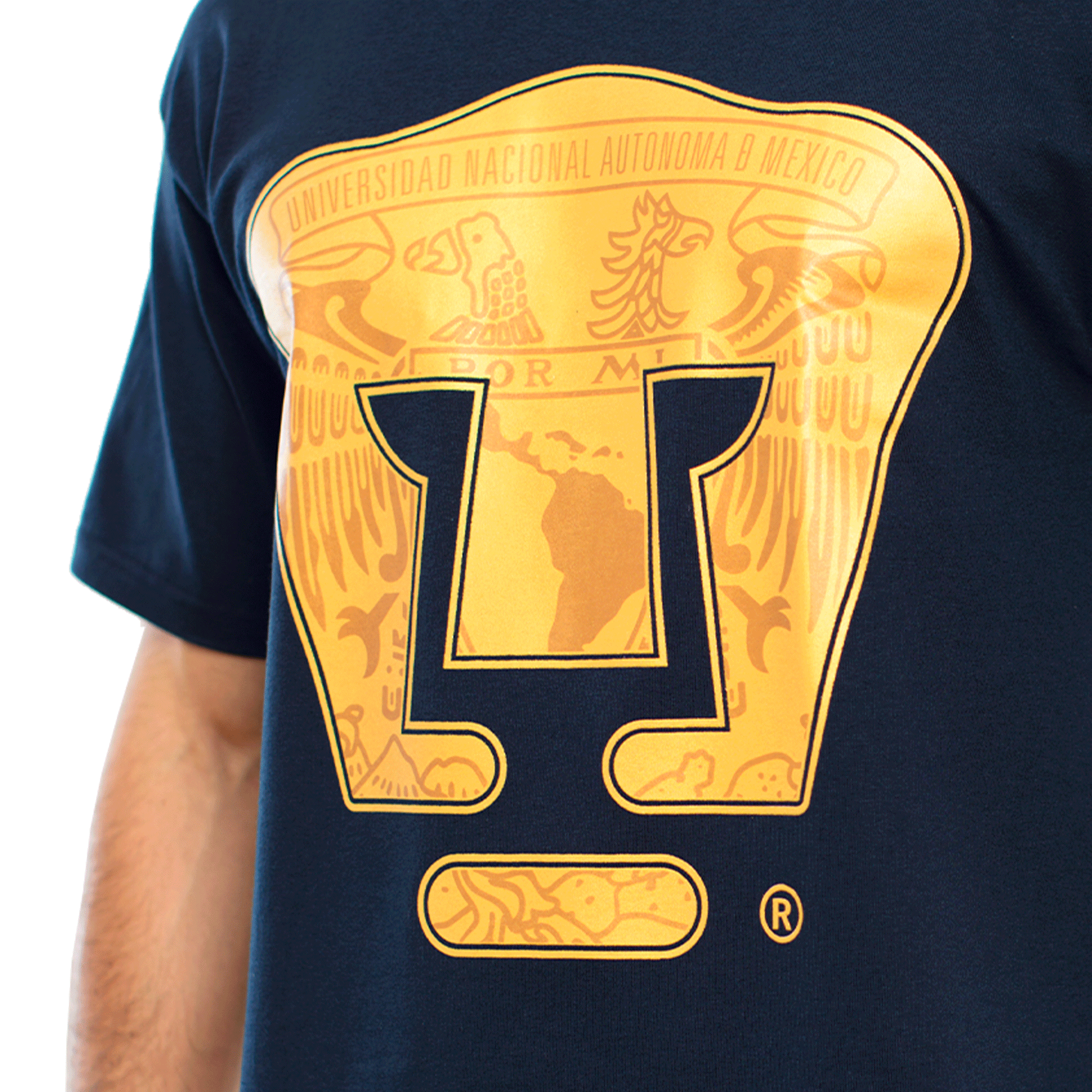 Playera PUMAS BASIC azul manga corta