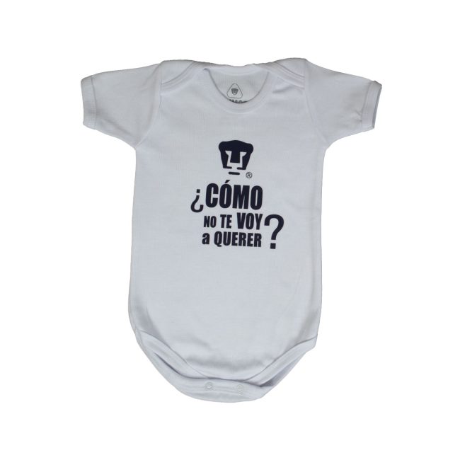 Pañalero Pumas UNAM Blanco/Azul Cómo no te voy a querer Bebé Infantil