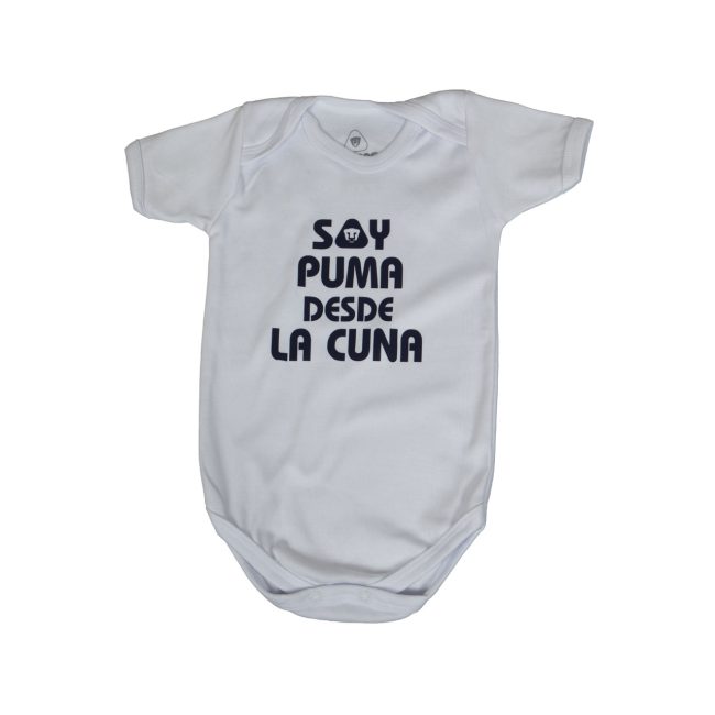 Pañalero Pumas UNAM Blanco/Azul Soy Puma desde la Cuna Bebé Infantil